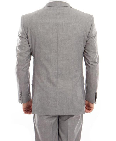 Arezzo Collection Wool Suit Modern Italian 2 Piece Gray