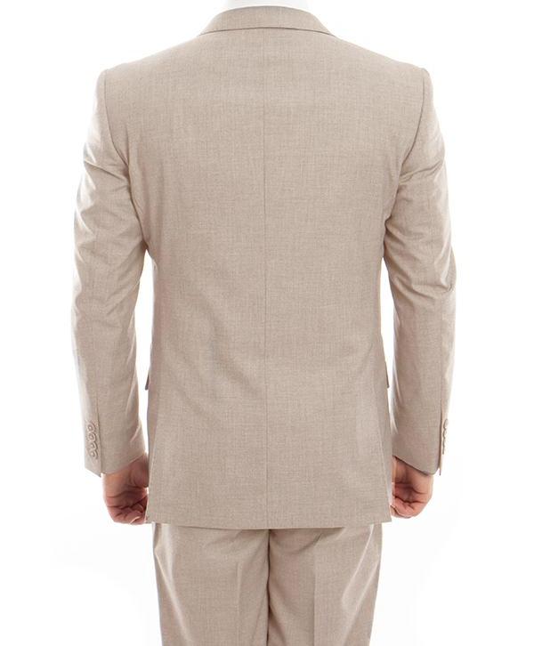 Arezzo 100% Wool Modern Fit Italian Suit 2 Piece Tan
