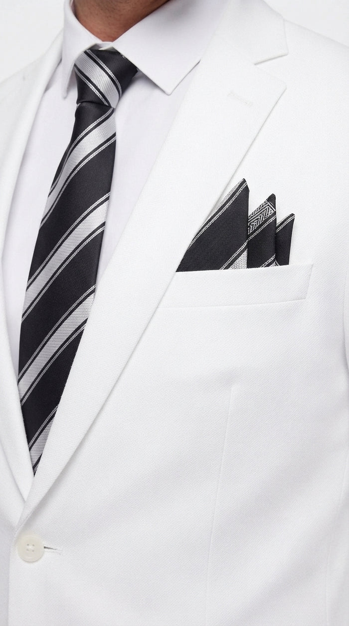 Men’s White Wedding Suit, 2 Button Formal Groom Prom Dress Suit
