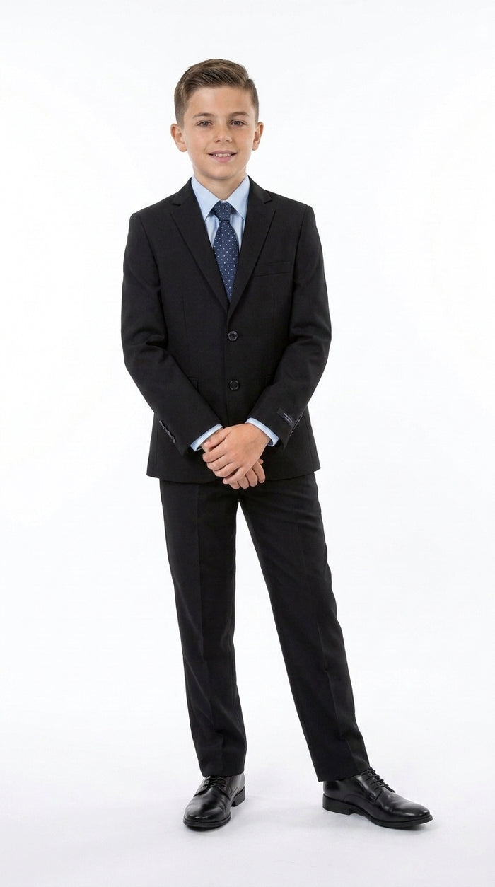 Boys’ Navy Blue 2-Piece Suit – Toddler and Kids Wedding, Church and Formal Suit
