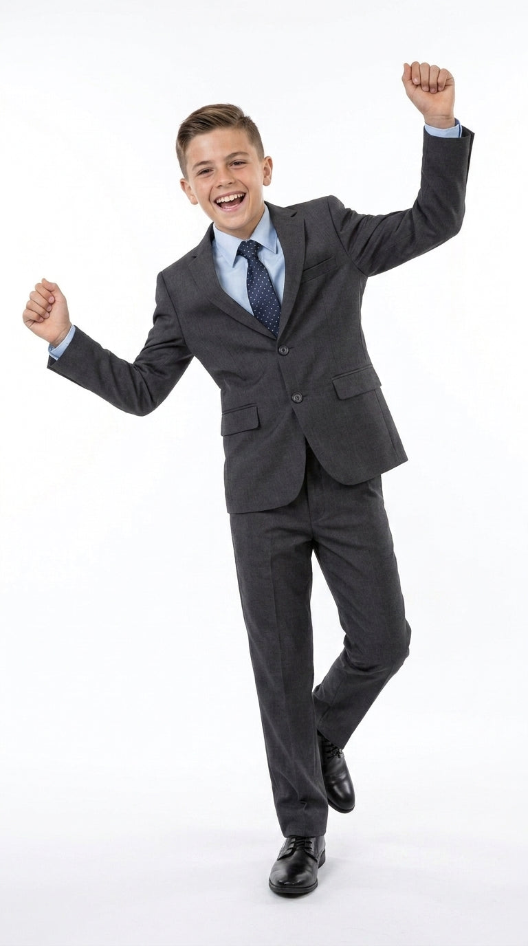 Boys’ Navy Blue 2-Piece Suit – Toddler and Kids Wedding, Church and Formal Suit