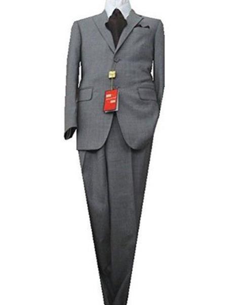Authentic Tiglio Brand Men's 2 Button Suit Virgin Gray - High End Suits - High Quality Suits
