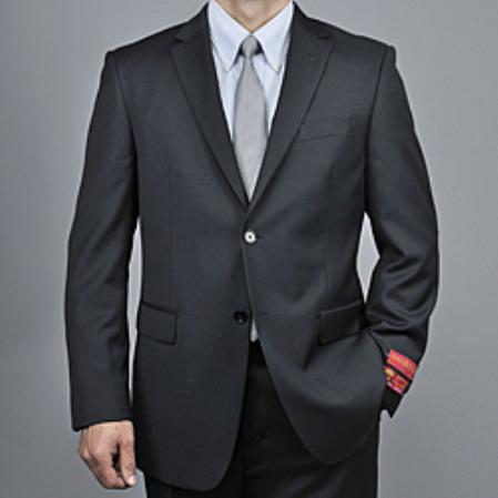 Authentic Tiglio Brand Men's Black 2-button Suit - High End Suits - High Quality Suits