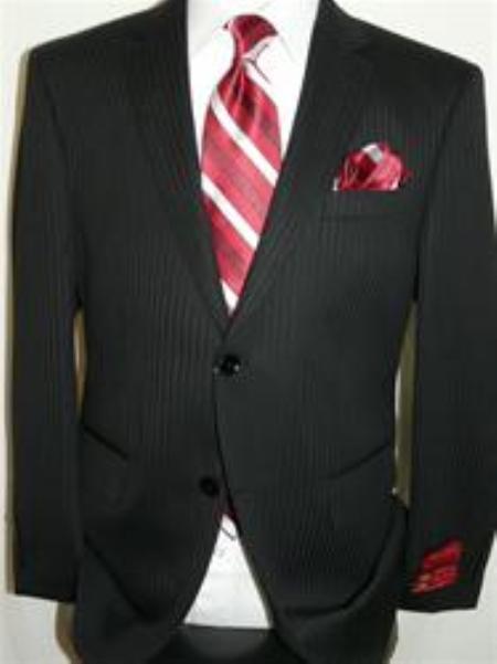Authentic Tiglio Brand Shadow Stripe ~ Pinstripe Suit by - High End Suits - High Quality Suits