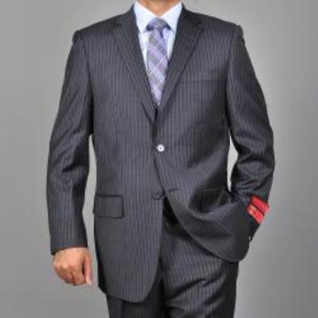Authentic Mantoni Brand Men's Charcoal Grey 2-button Suit - High End Suits - High Quality Suits
