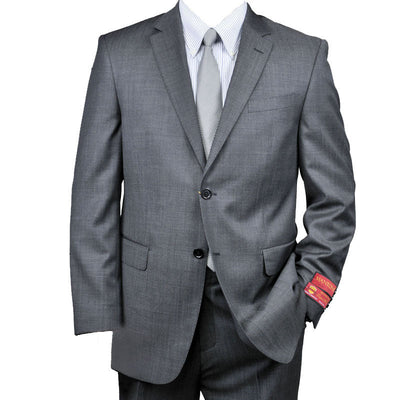 Authentic Tiglio Brand Charcoal Gray 2-Button Suit - High End Suits - High Quality Suits