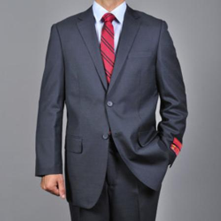 Men's Authentic Tiglio Brand patterned 2-button Dark Grey Suit - High End Suits - High Quality Suits