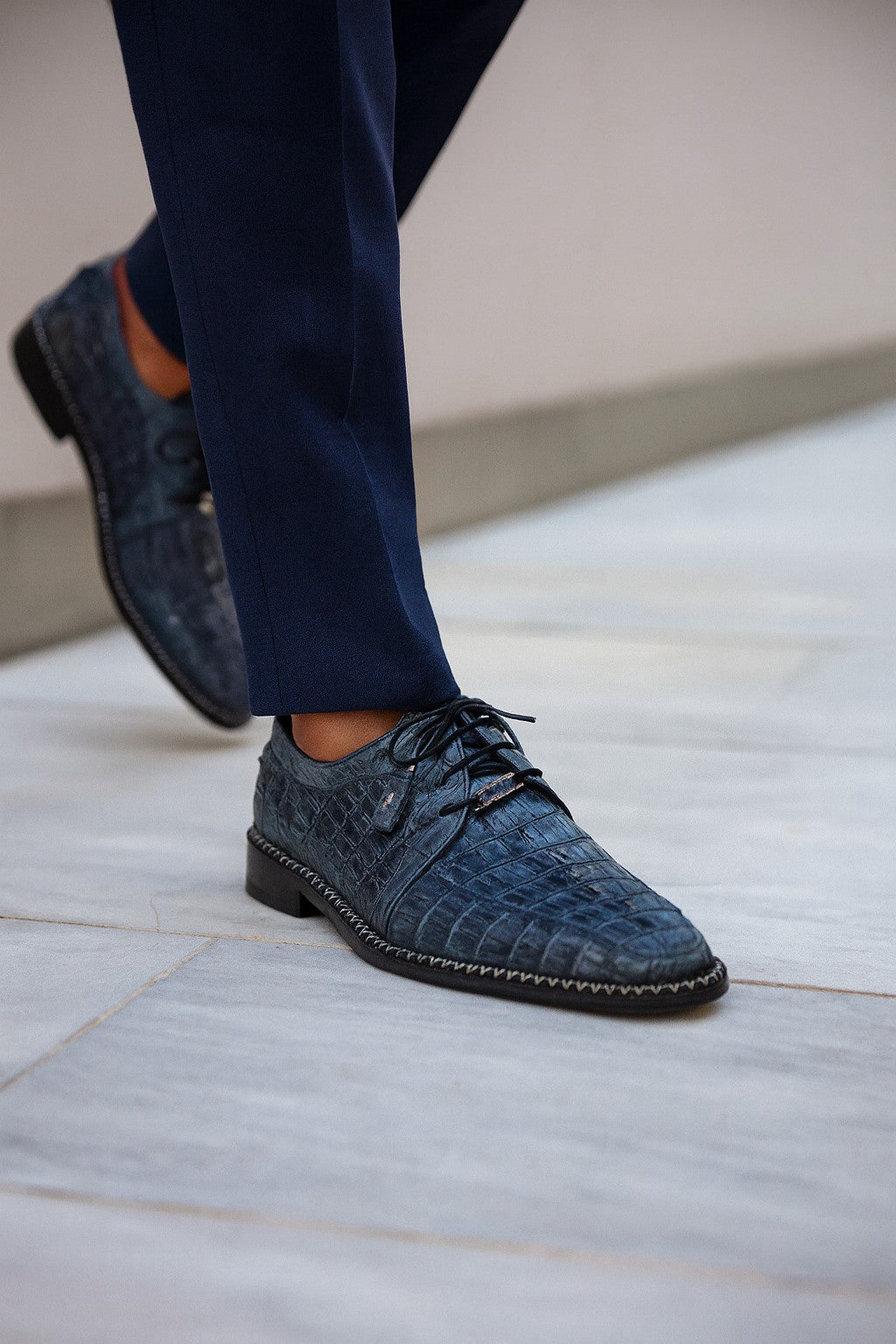 Marco Di Milano Caribe Caiman Crocodile Derby Shoes