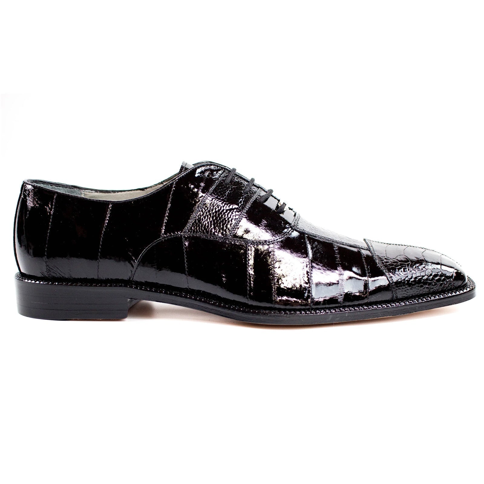 Belvedere Mare Ostrich Leg & Eel Skin Dress Shoe