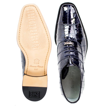 Belvedere Mare Ostrich & Eel Skin Dress Shoe
