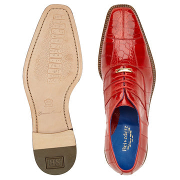 Belvedere Mare Ostrich & Eel Skin Dress Shoe