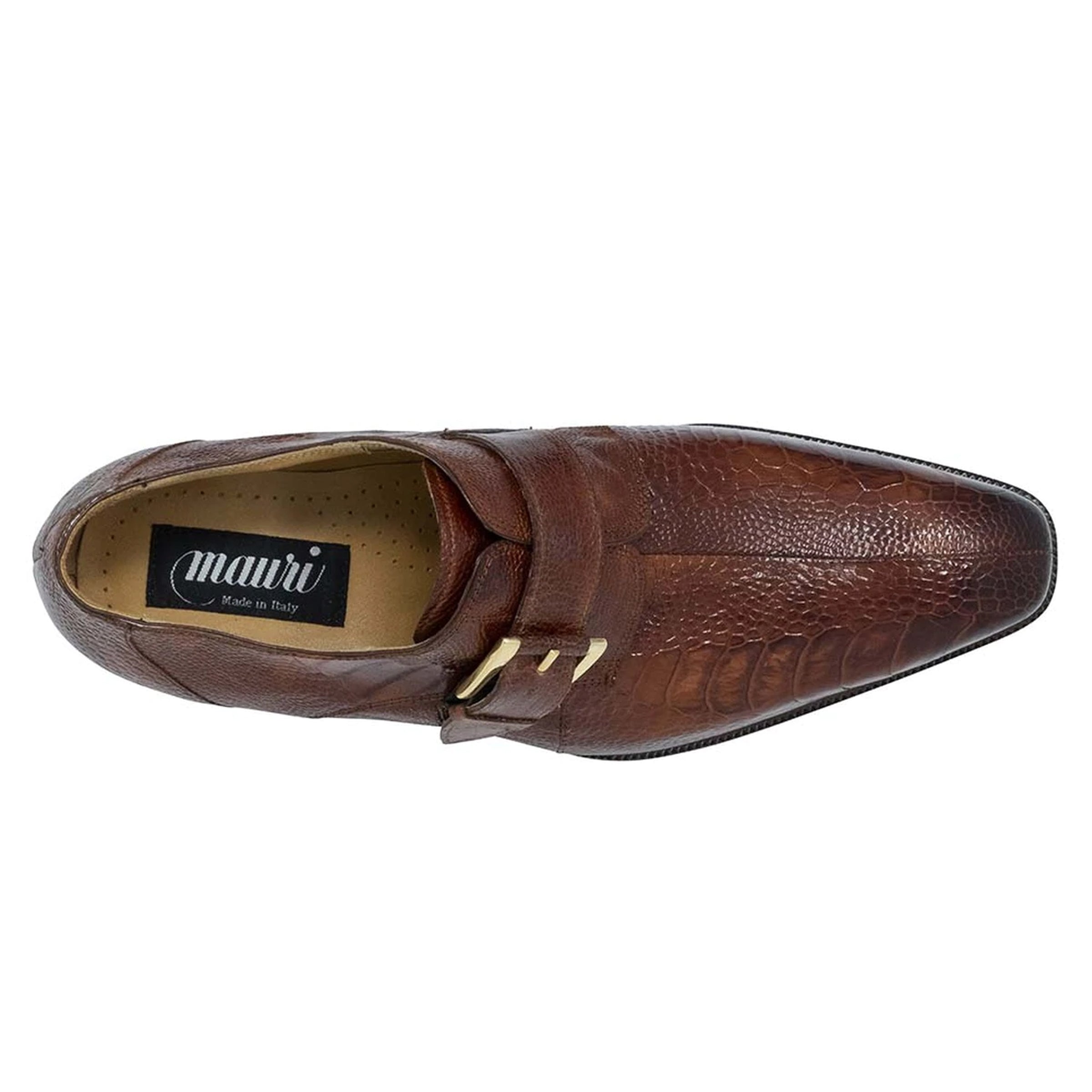 Mauri Cardinal Ostrich Leg Monk Strap Shoe