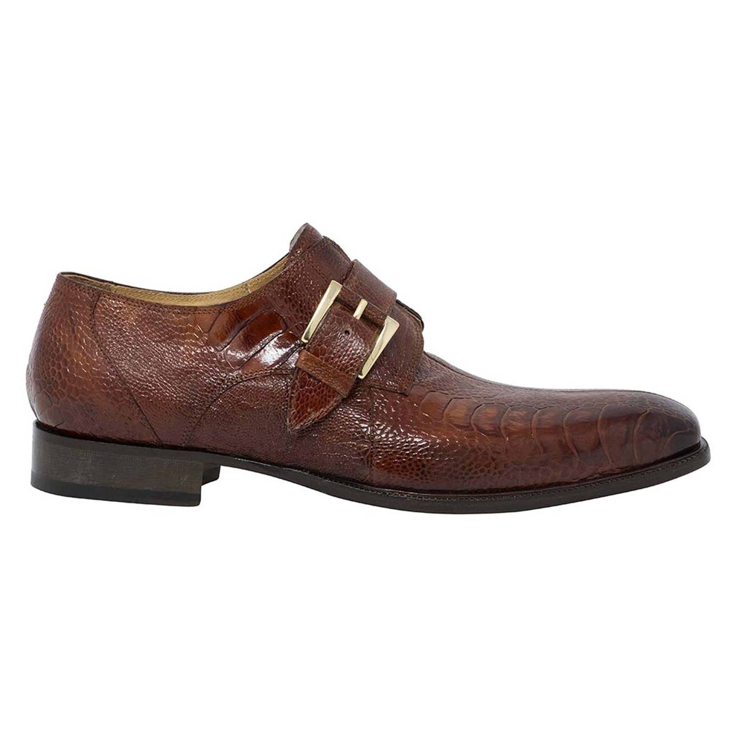 Mauri Cardinal Ostrich Leg Monk Strap Shoe