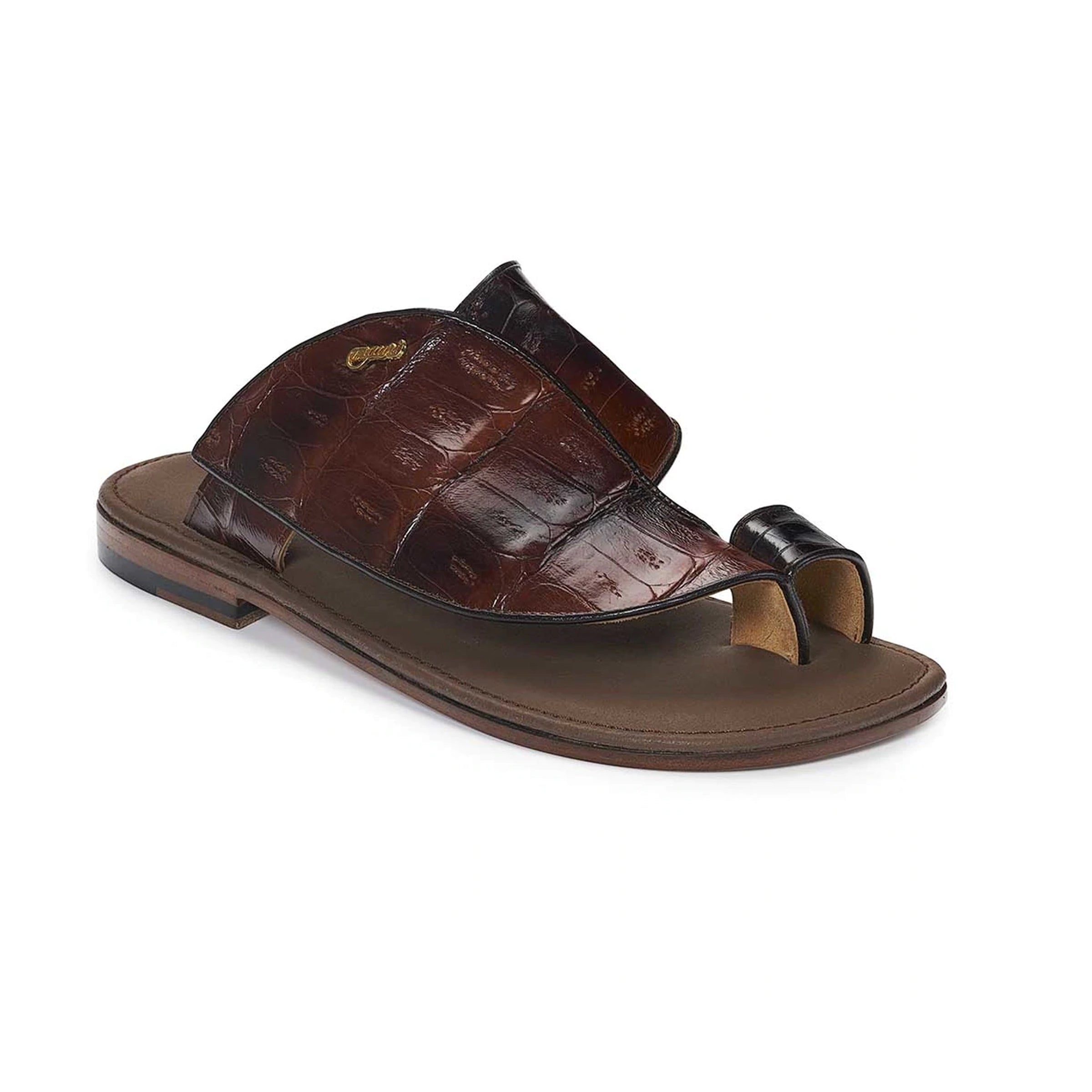 Mauri Panaro Baby Crocodile Sandal Brown