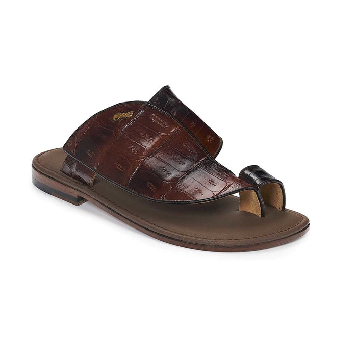 Mauri Panaro Baby Crocodile Sandal Brown