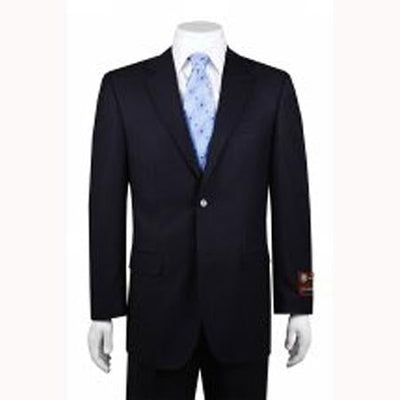 Men's 2-button Dark Navy 2 Piece Suits - Two piece Business suits Suit - Dark Blue Suit Color mensusa