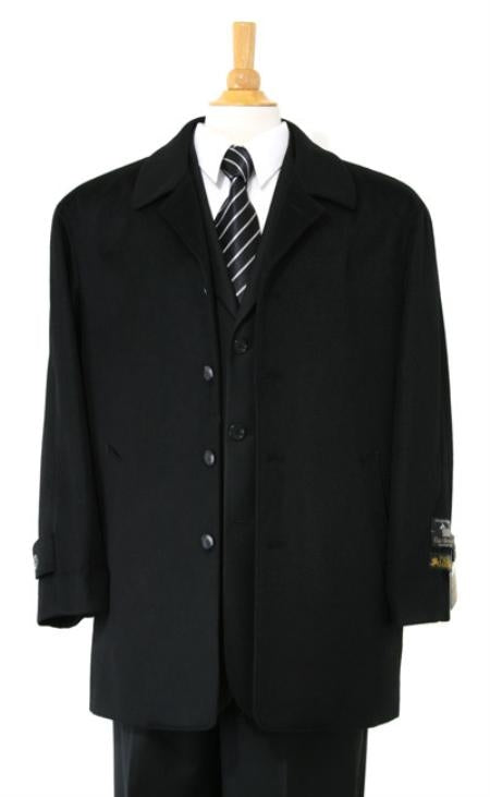 Men's Car Coat Luxurious high-quality Long Jacket Wool&Cashmere half-length Men's Dress Coat Jet Black Carcoat ~ Designer Men's Wool Men's Peacoat