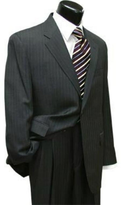 Men's Pinstripe - Stripe Two 2 Button Super Business - Wedding 2 piece Side Vented 2 Piece Suits For Men side vented in 4 colors - mensusa