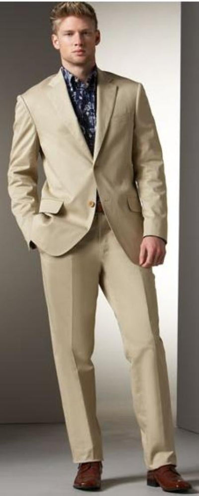 Men's Two Button Cheap Priced Business Suits Clearance Sale - Khaki Stone 2 Button Regular Classic Fit mensusa