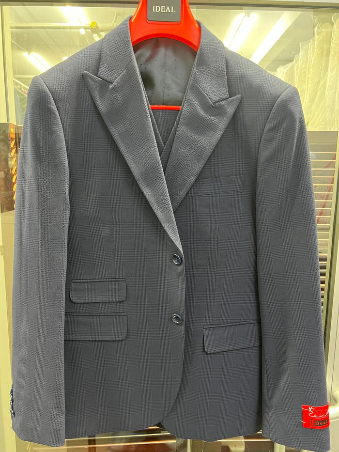Charcoal Grey Checkered Sport Coat - Plaid Blazer