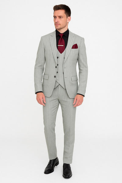 1920s Grey Pinstripe Three-Piece Men's Suit