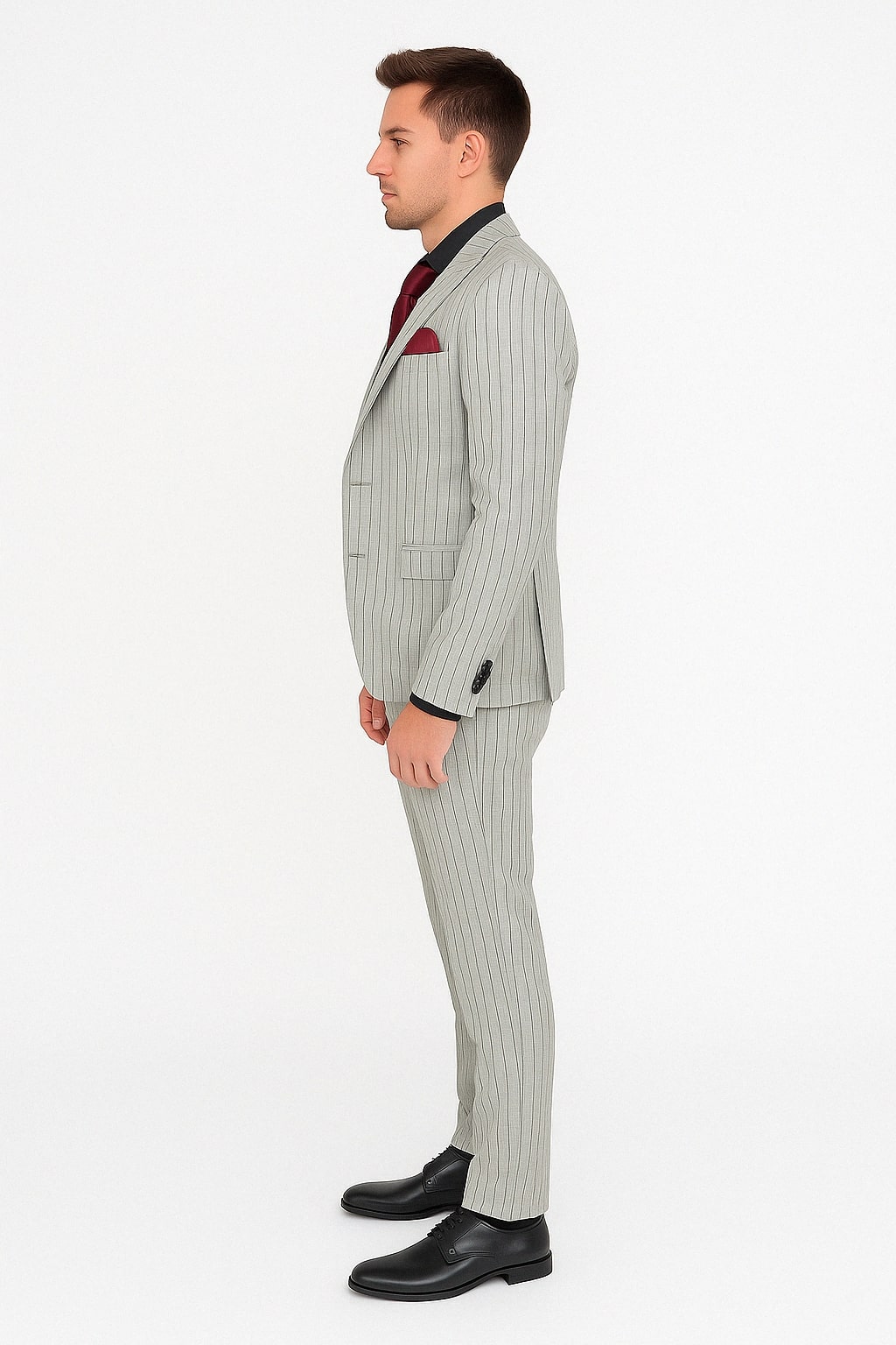 1920s Grey Pinstripe Three-Piece Men's Suit