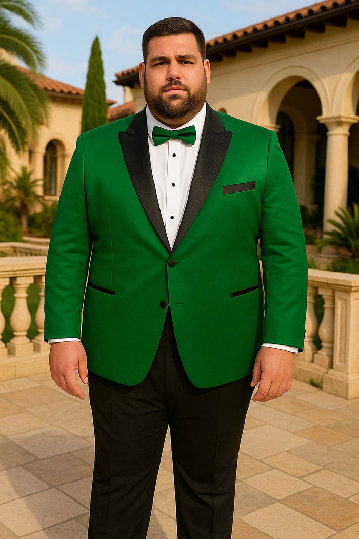 Emerald Green Slim Fit Tuxedo Blazer by Rossiman