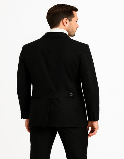 Black Safari Walking Suit for Men by Rossiman