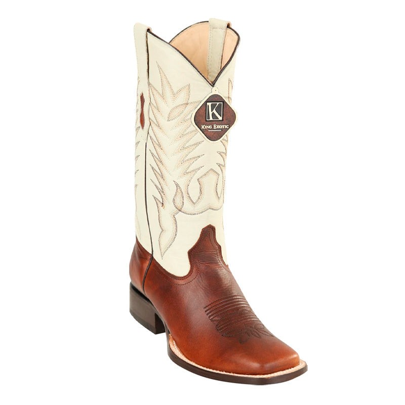 Men's King Exotic Handcrafted Brown Leather Boots