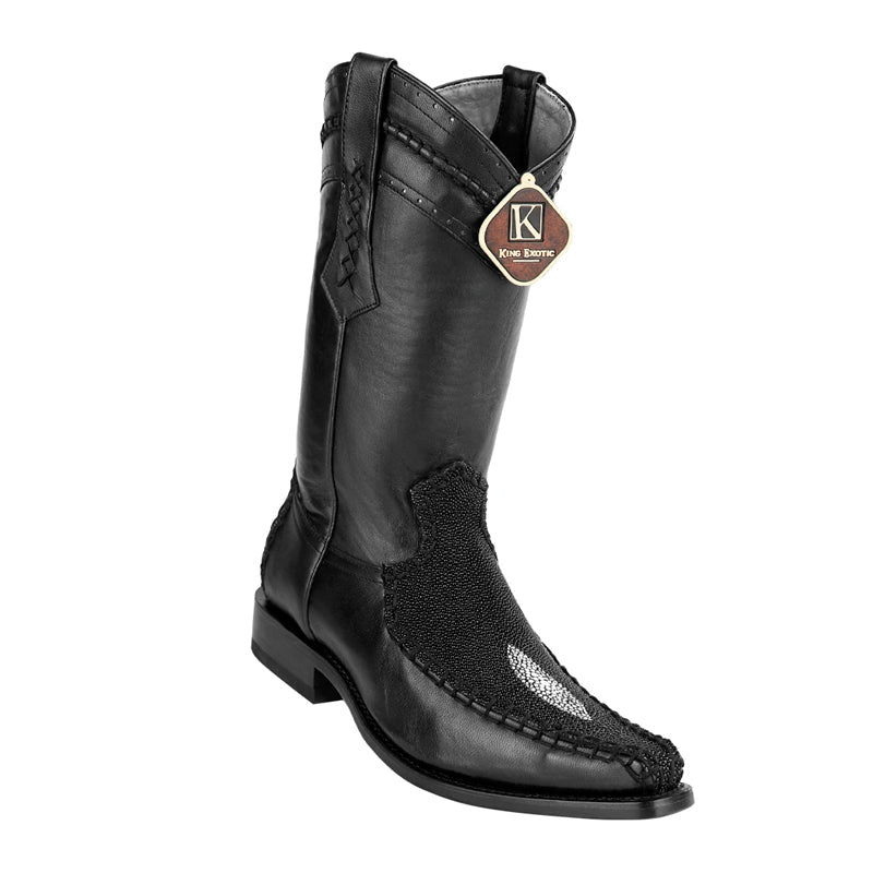 King Exotic Black Stingray European Toe Boots