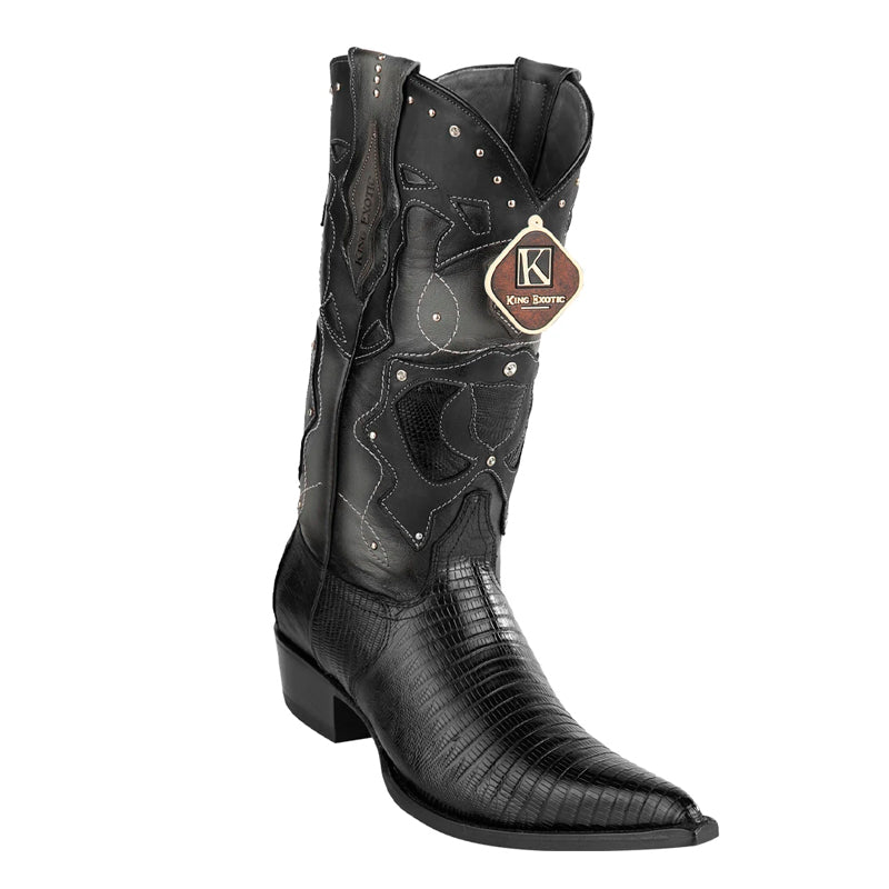 Men's Teju Lizard 3x Toe Boots Black