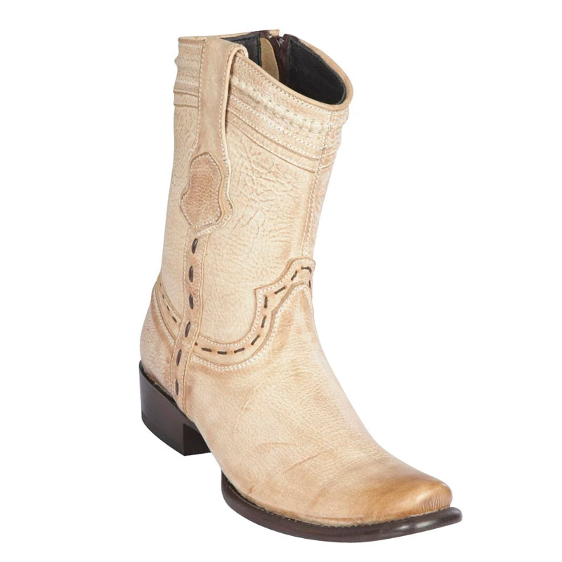 King Exotic Handcrafted Honey Leather Boots