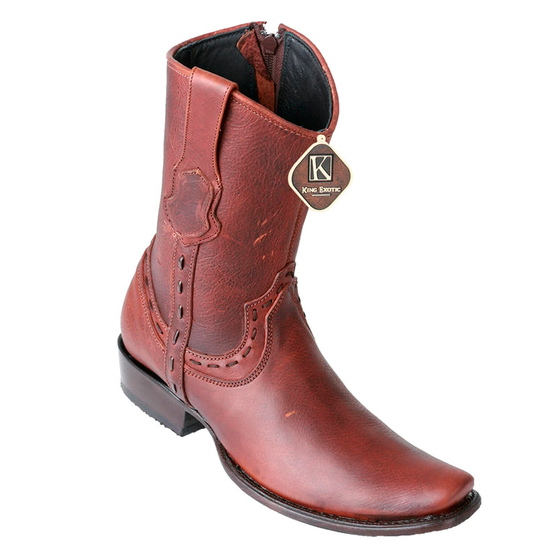 King Exotic Walnut Leather Dubai Toe Boots