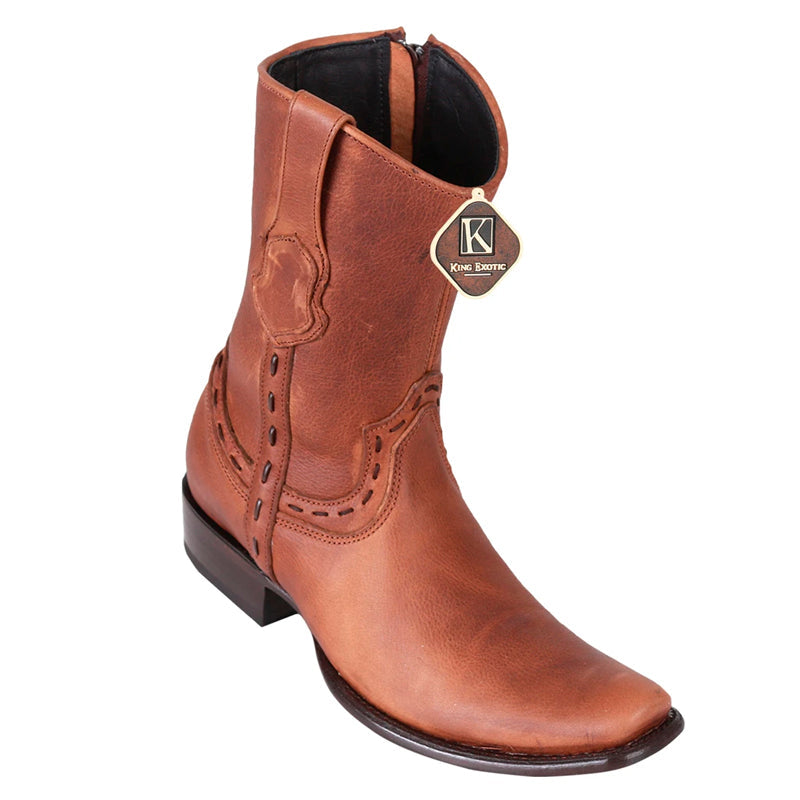 King Exotic Handcrafted Dubai Toe Boots Honey