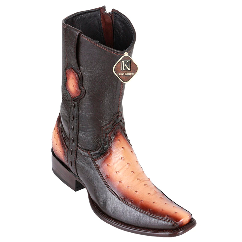 King Exotic Ostrich & Deer Dubai Toe Boots