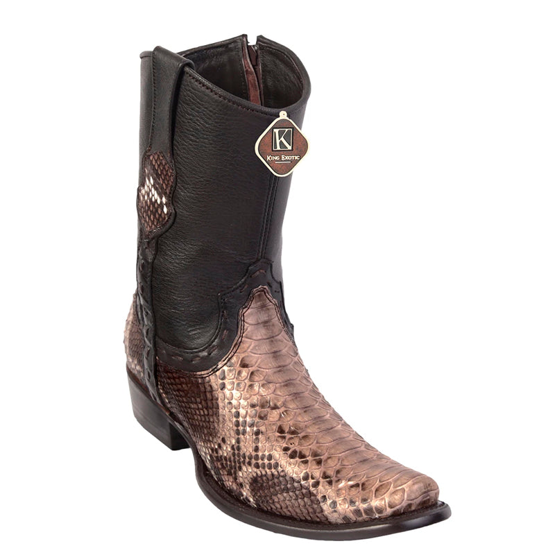 Men's Handcrafted Python Dubai Toe Boots by King Exotic