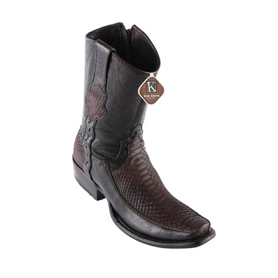 Handcrafted Python Boots Dubai Toe Brown Suede