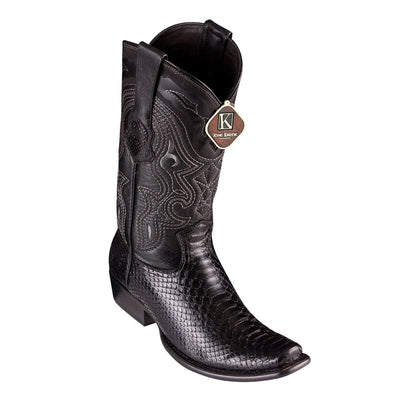King Exotic Python Handcrafted Dubai Toe Boots Black