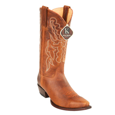 King Exotic Handmade Snip Toe Rage Boots Honey