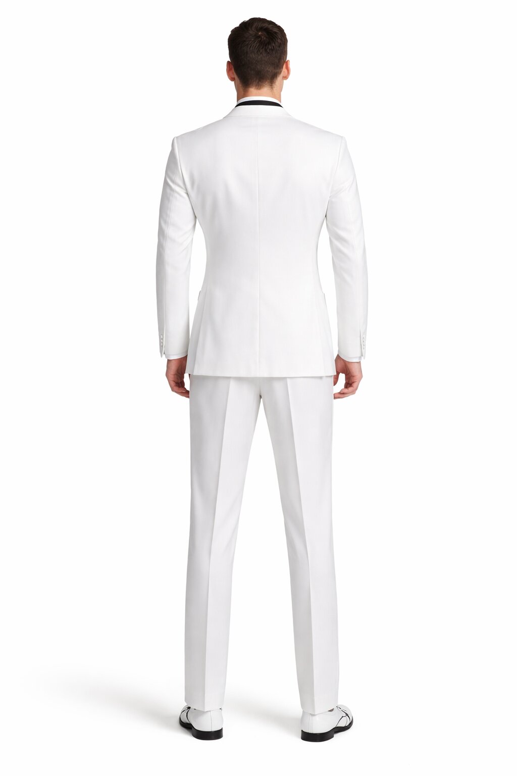Classic Fit White Long Tail Tuxedo for Men