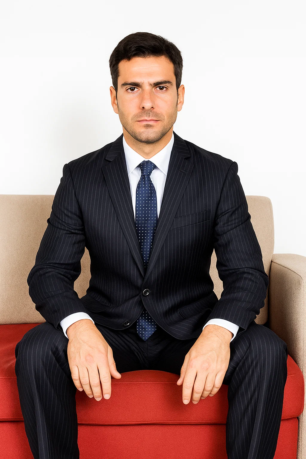 Men's Classic Two Buttons pinstripe