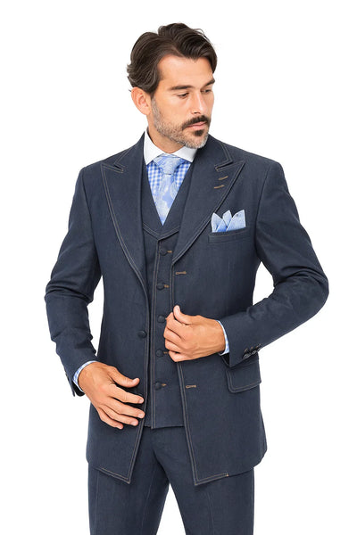Men's Denim Formal Suit