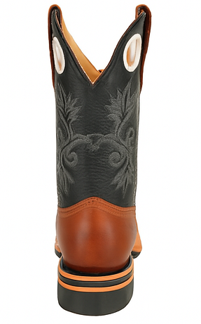 Men's King Exotic Boots Genuine Leather With Saddle Vamp Handcrafted Black & Brown