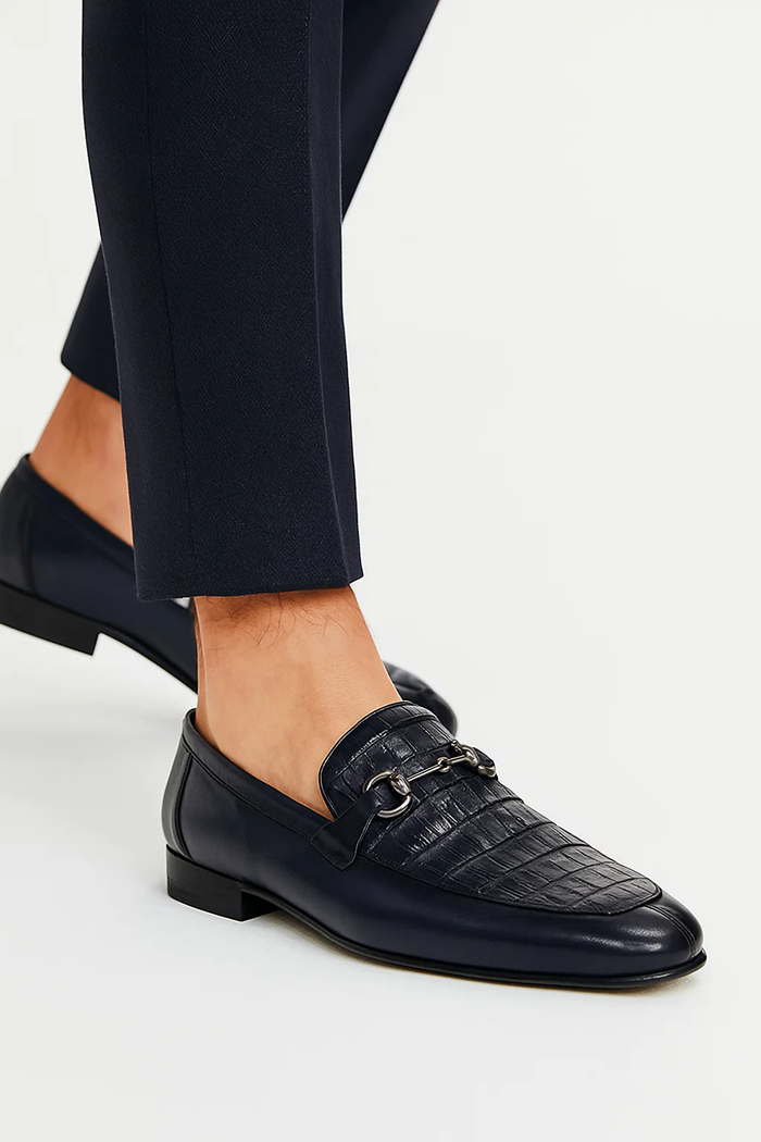 Men’s Prestige Navy Slip-On Shoes