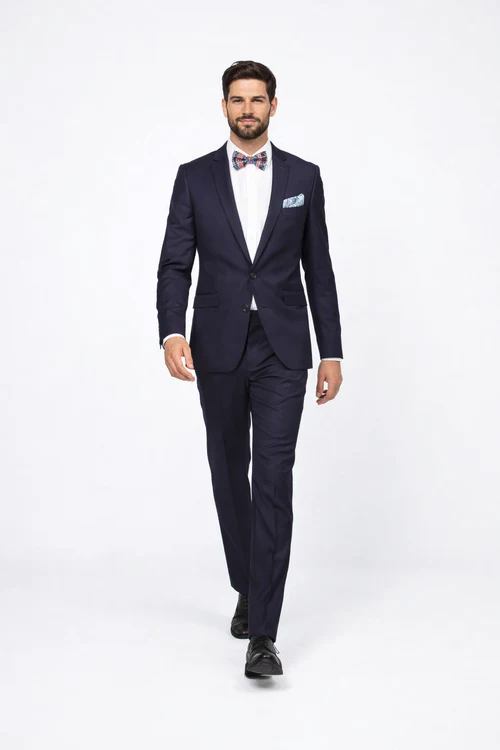 Rossi Man Tapered Plum Wool Suit - Slim Fit
