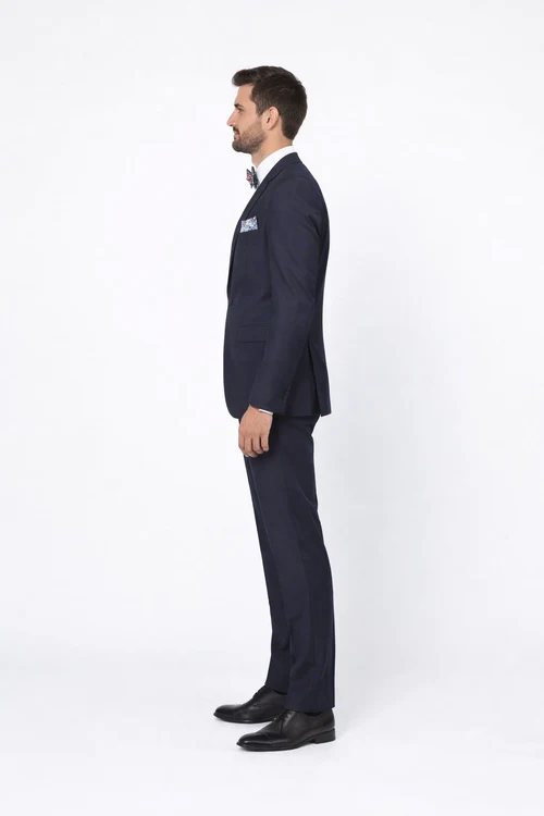 Rossi Man Tapered Plum Wool Suit - Slim Fit