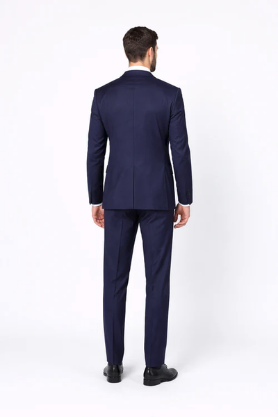 Tapered Plum Wool Suit by Rossi Man