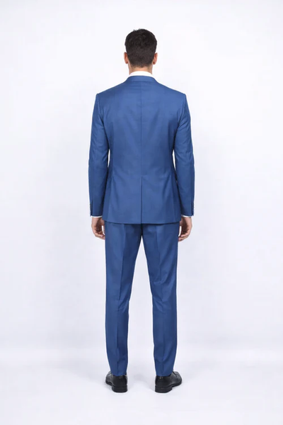 Rossiman Rossi Blue Slim Suit - Skinny 1-Button