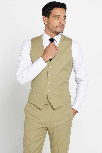 Men's Vest Matching Solid Regular Fit Dress Pants Set + Any Color Shirt & Tie Royal Blue