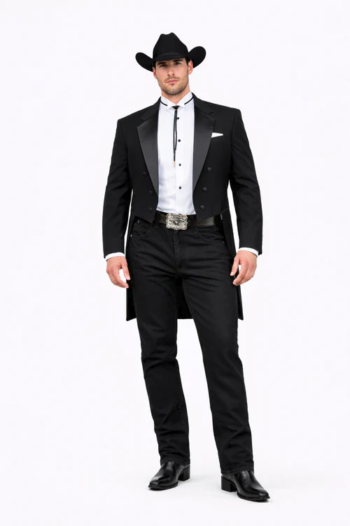 Men's Western Black Tail Tuxedo by Rossiman